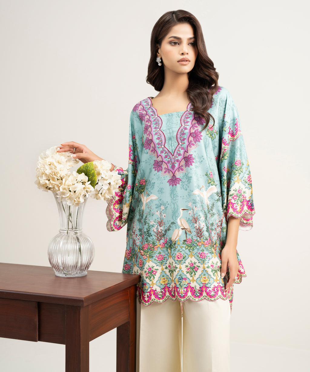 Printed Viscose Satin Shirt