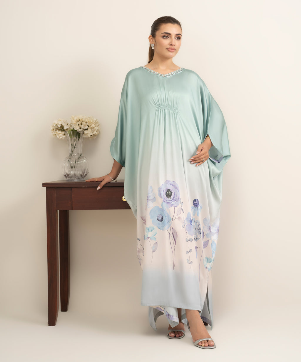 Printed Silk Kaftan