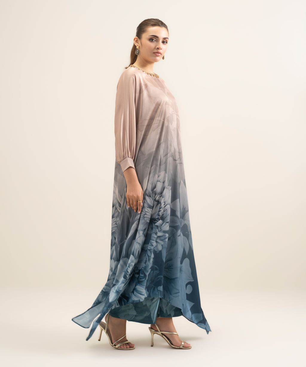 2 Piece - Printed Silk Suit