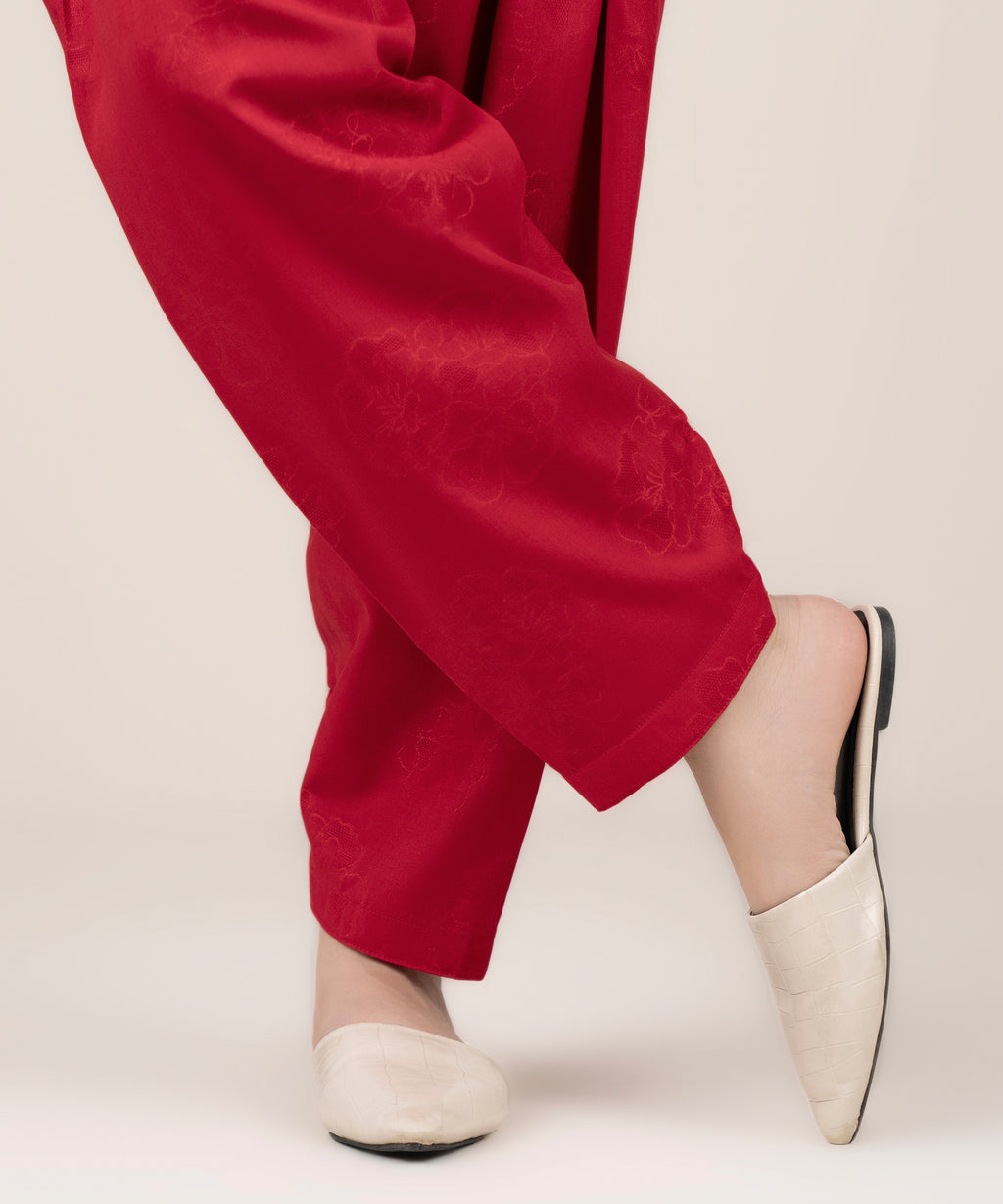 Solid Jacquard Shalwar