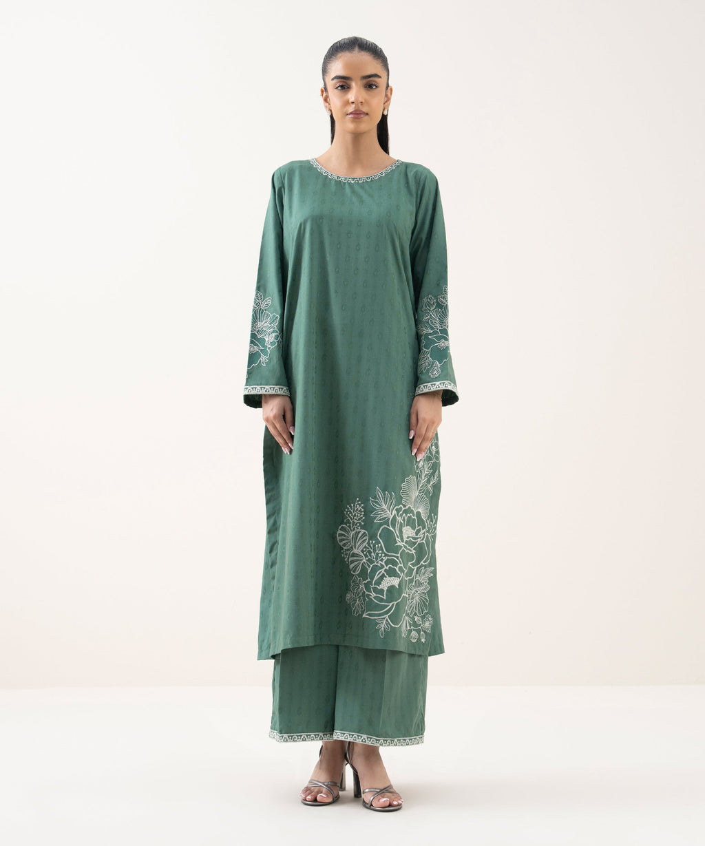 Embroidered Cotton Jacquard Shirt