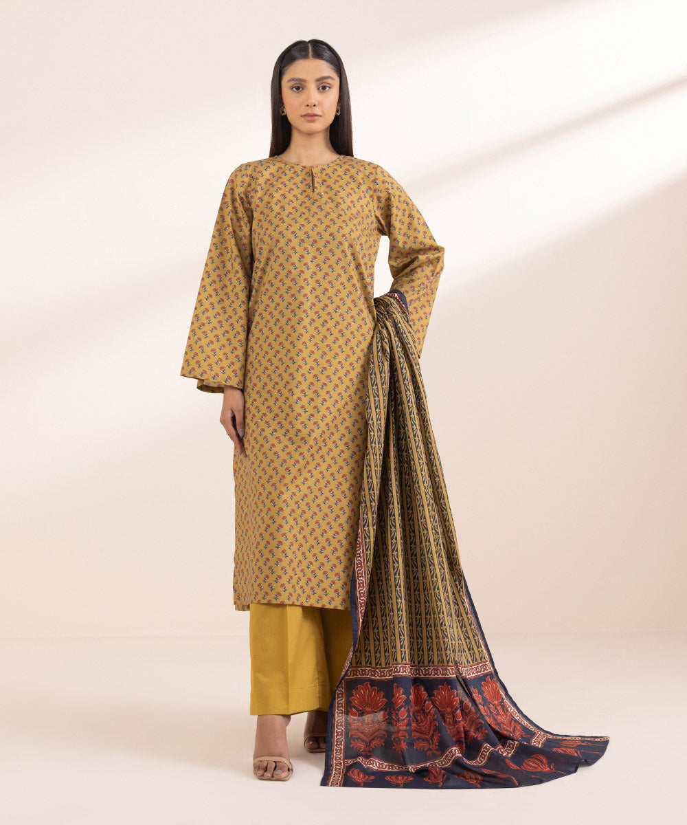 Textured Voile Multi Printed Dupatta