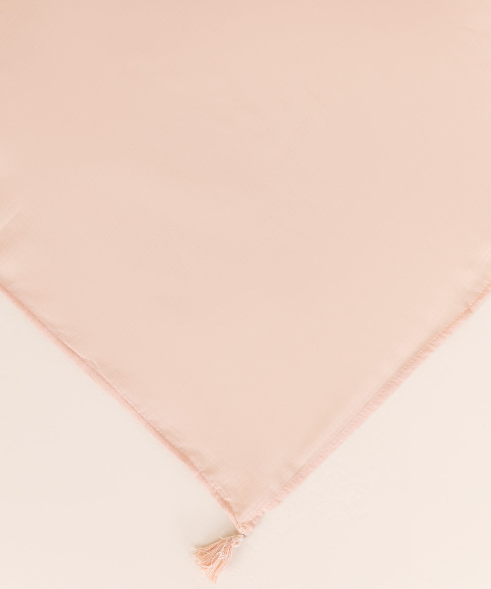 Textured Voile Pink Solid Dupatta