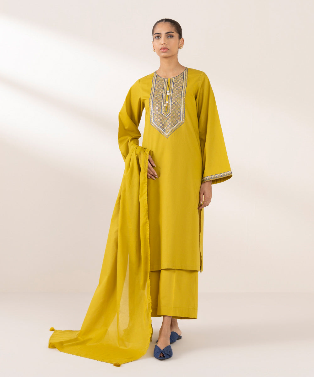 Fine Voile Yellow Solid Dupatta