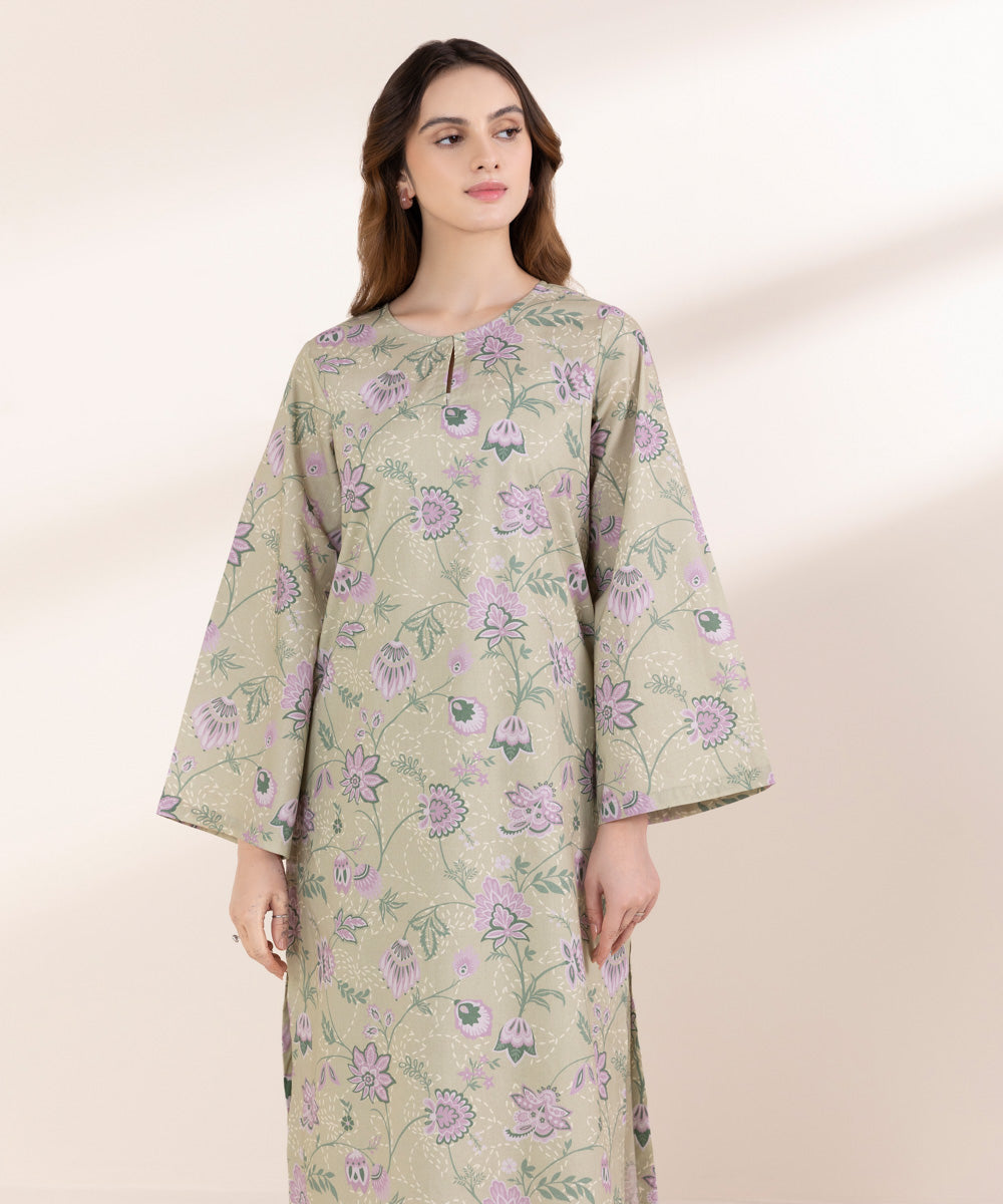 Women's RTW Lawn Multi Printed A-Line Shirt