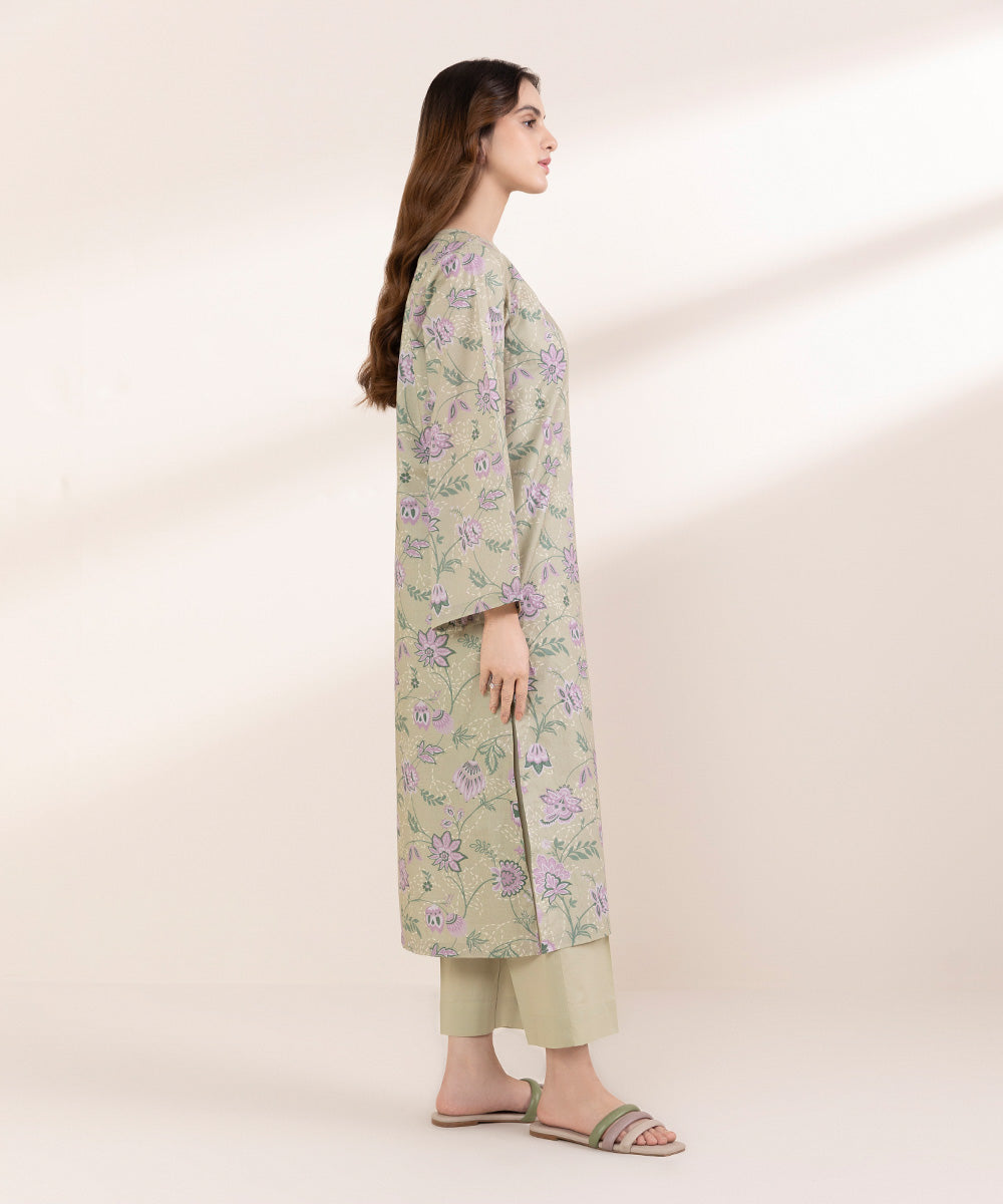 Women's RTW Lawn Multi Printed A-Line Shirt