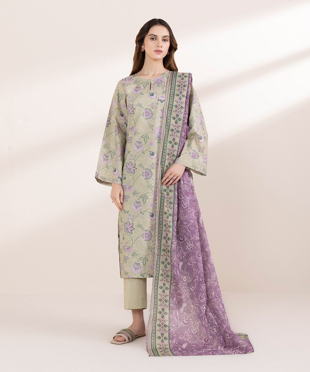 Women's RTW Lawn Multi Printed A-Line Shirt