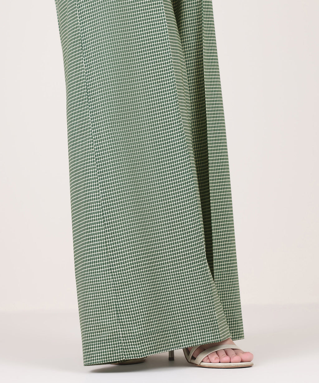 Printed Cambric Flared Pants