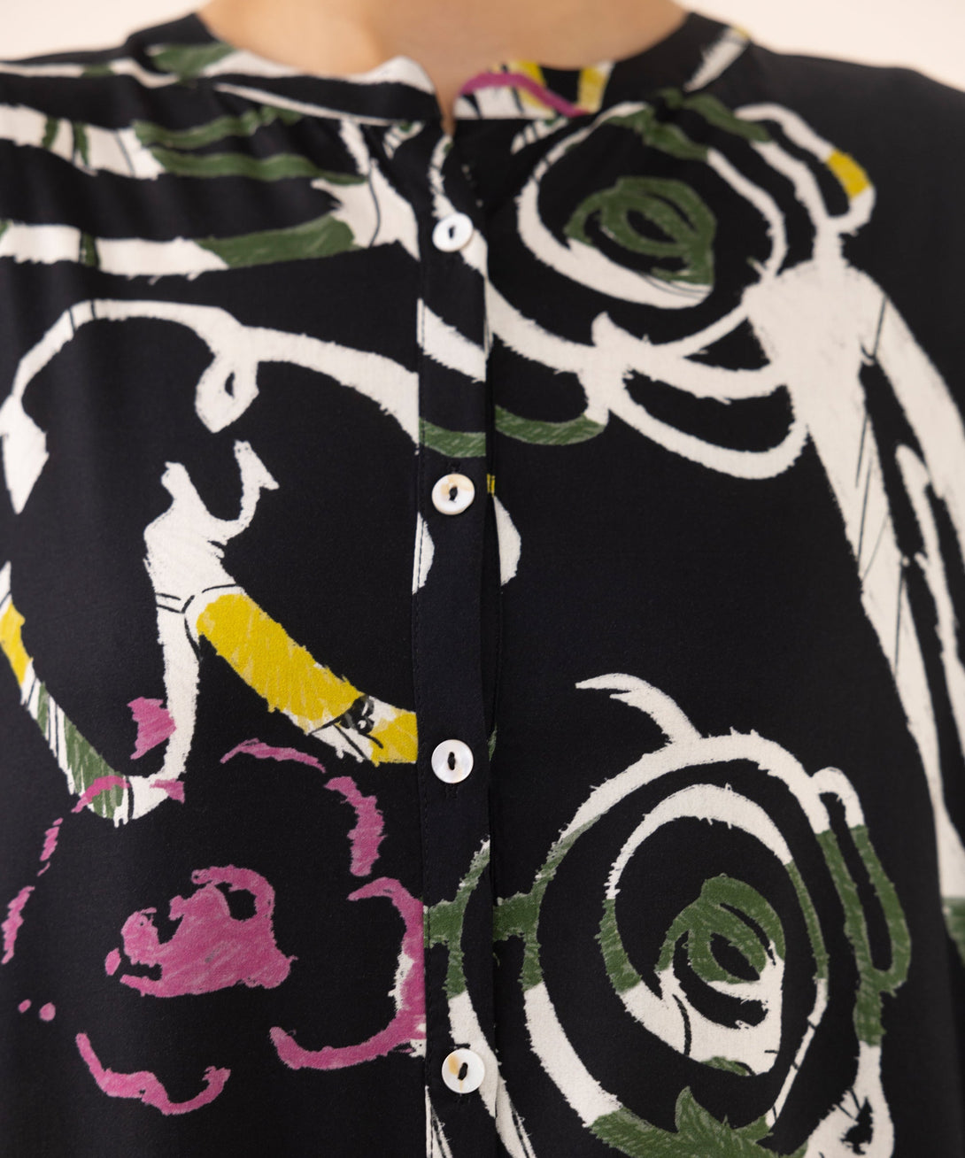 Women's RTW Arabic Lawn Multi Printed Drop Shoulder Shirt