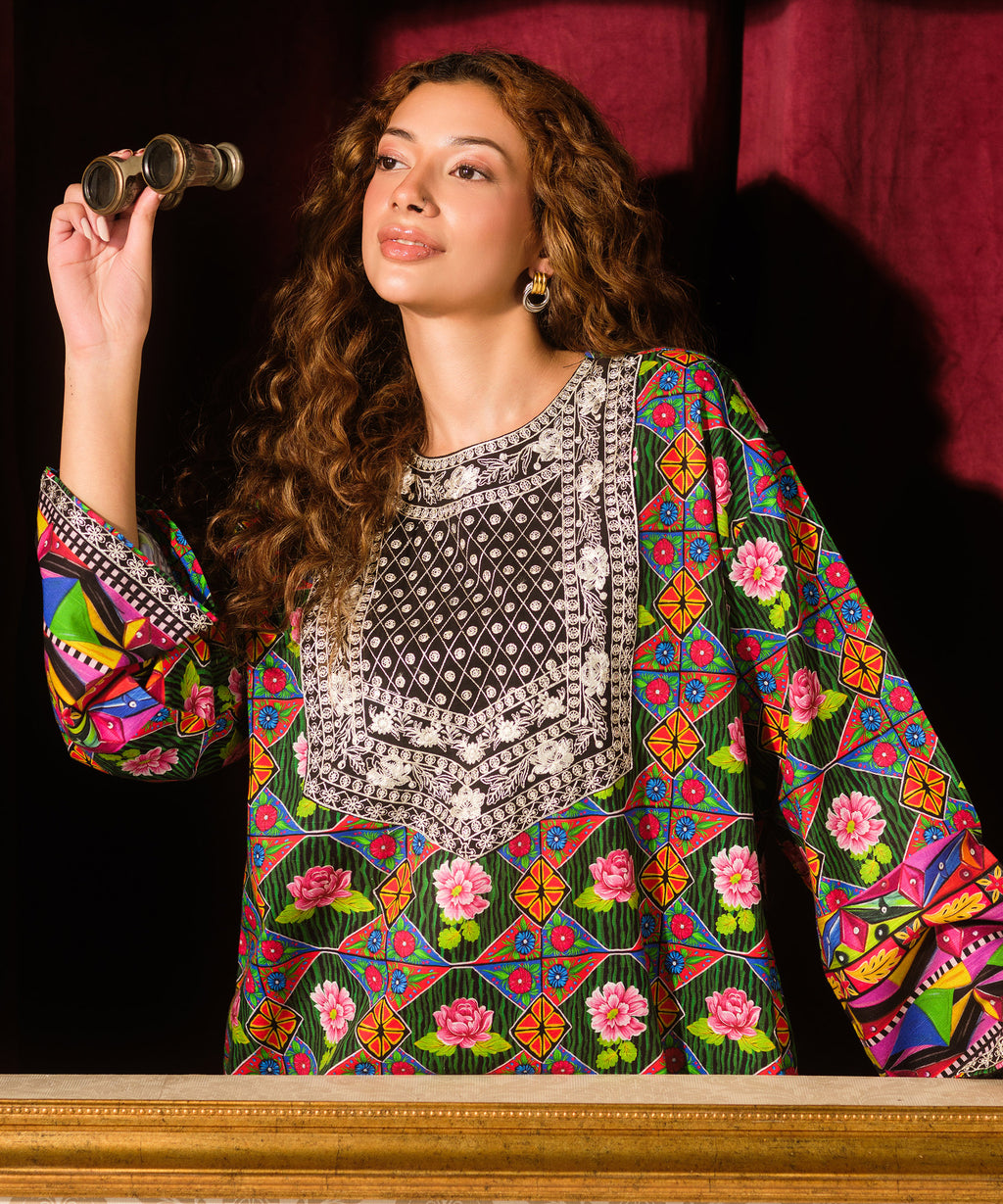 Embroidered Light Khaddar Shirt