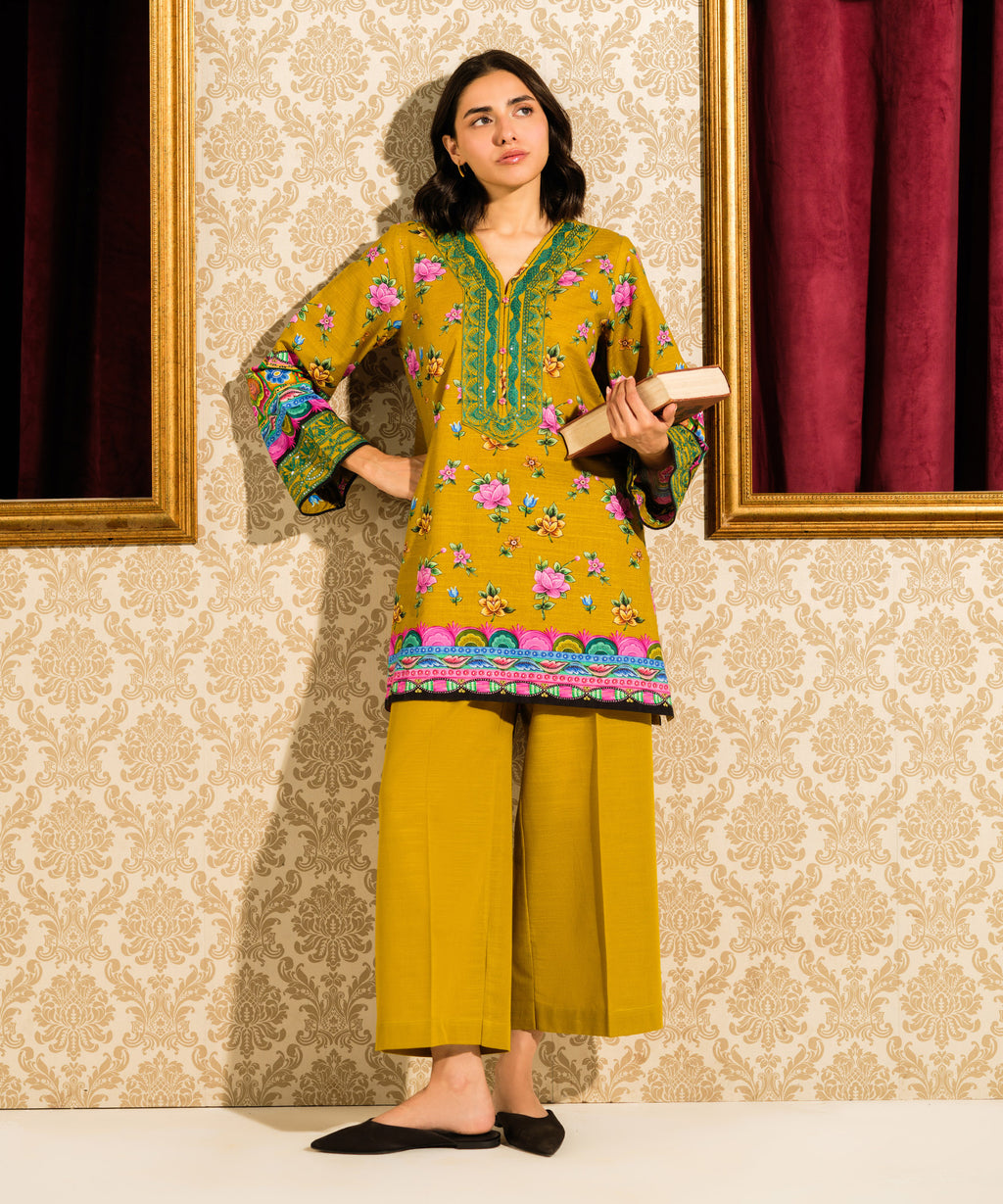 Embroidered Light Khaddar Shirt