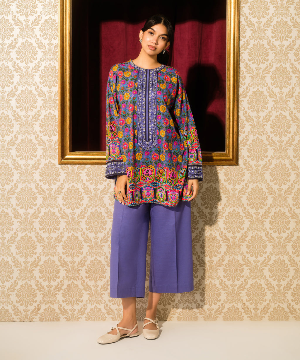 Embroidered Light Khaddar Shirt