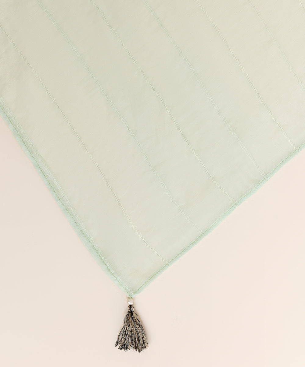 Leno Green Solid Dupatta