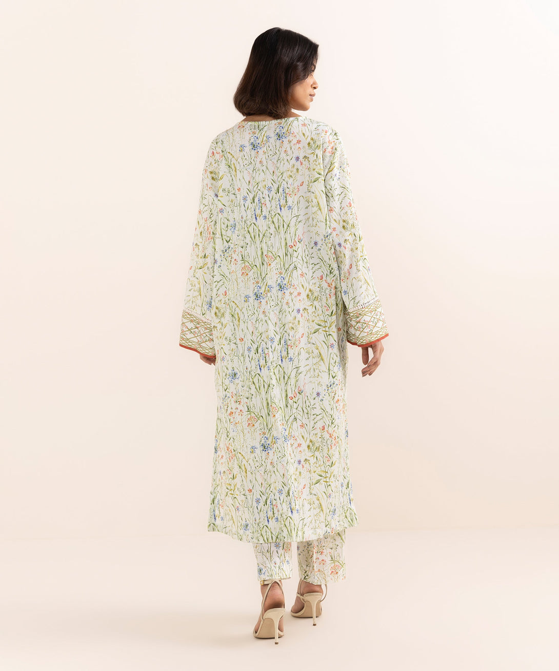 Women's RTW Seersucker Multi Printed Drop Shoulder Shirt