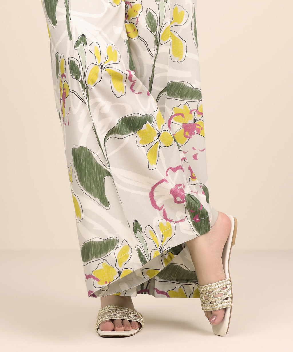 Women's RTW Cotton Viscose Multi Printed Flared Pants