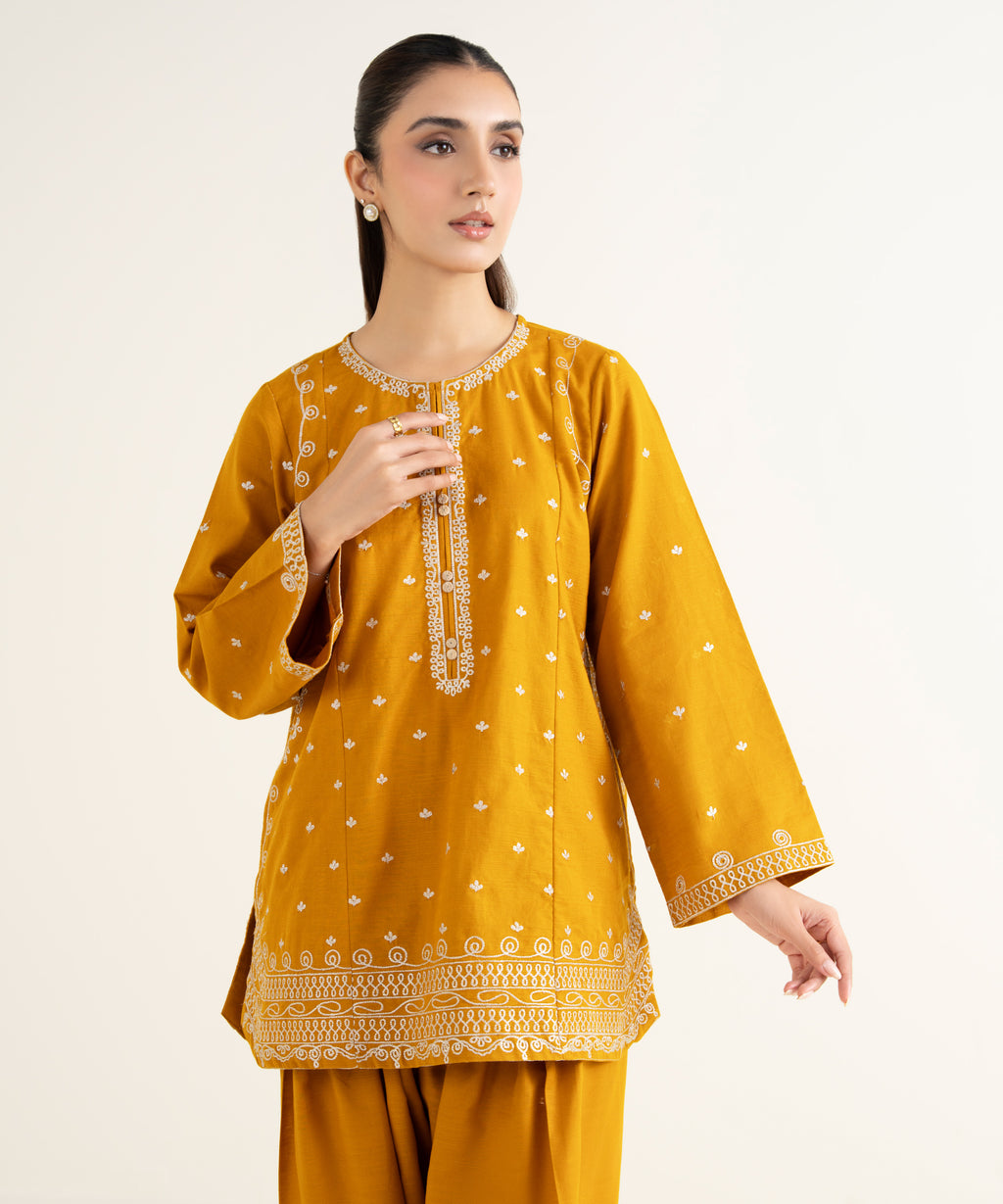 Embroidered Khaddar Shirt