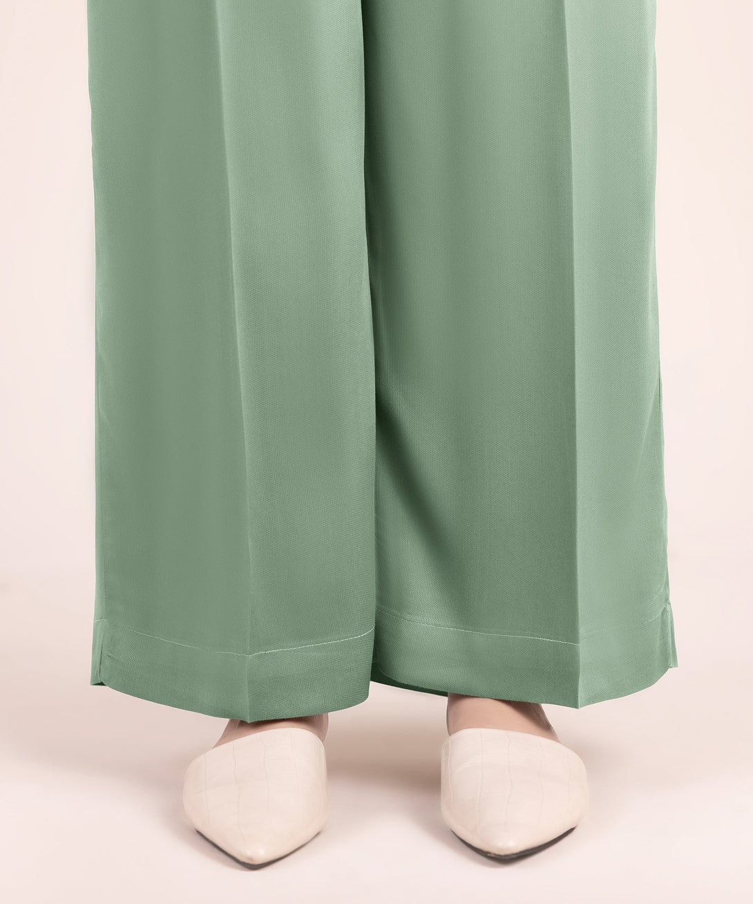 Women's RTW Bedford Solid Green Culottes