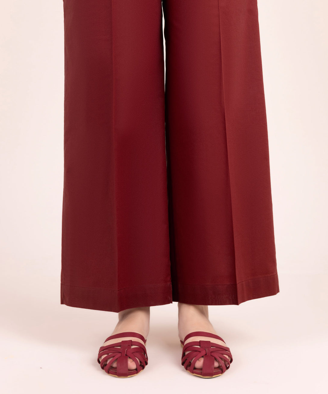 Women's RTW Bedford Solid Maroon Culottes