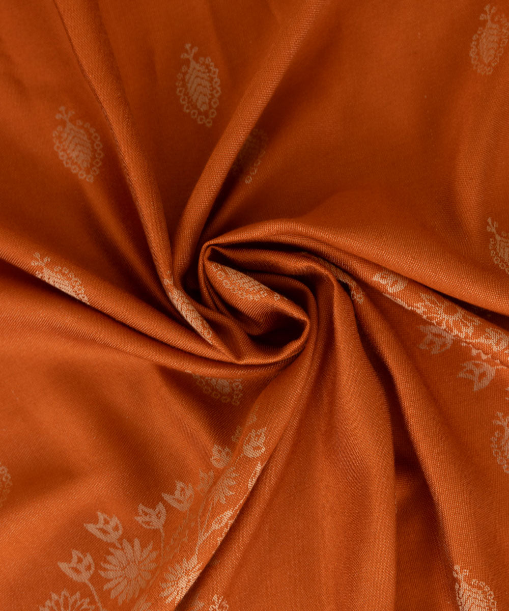 Women's Pret Orange Solid Blended Shawl 