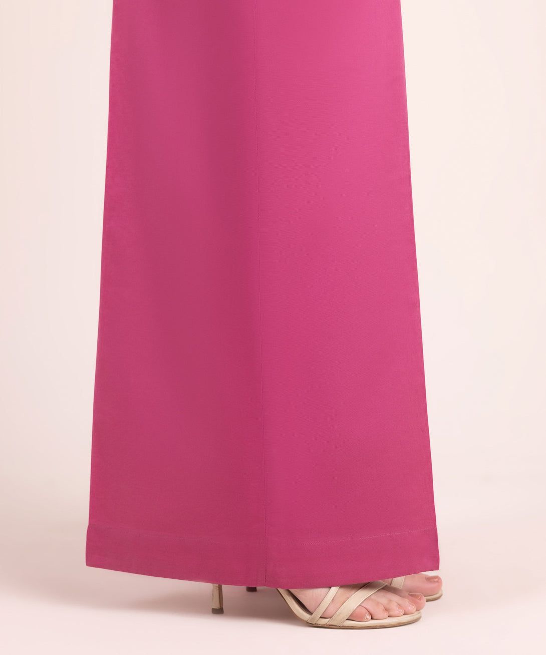 Women's RTW Multineps Solid Pink Flared Pants