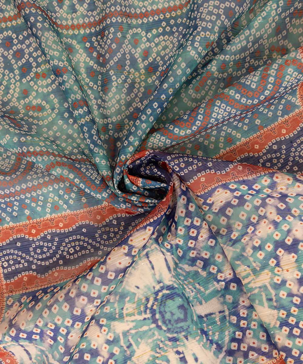 Manaar Blue Printed Dupatta