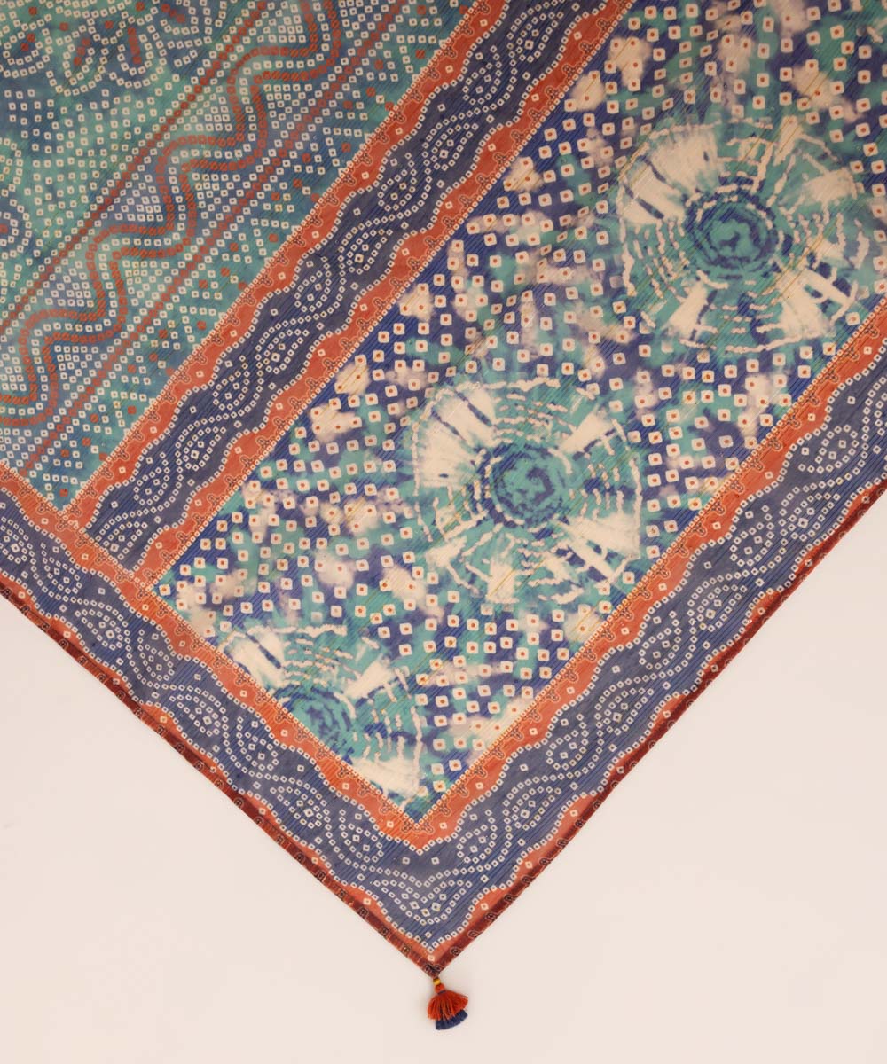 Manaar Blue Printed Dupatta