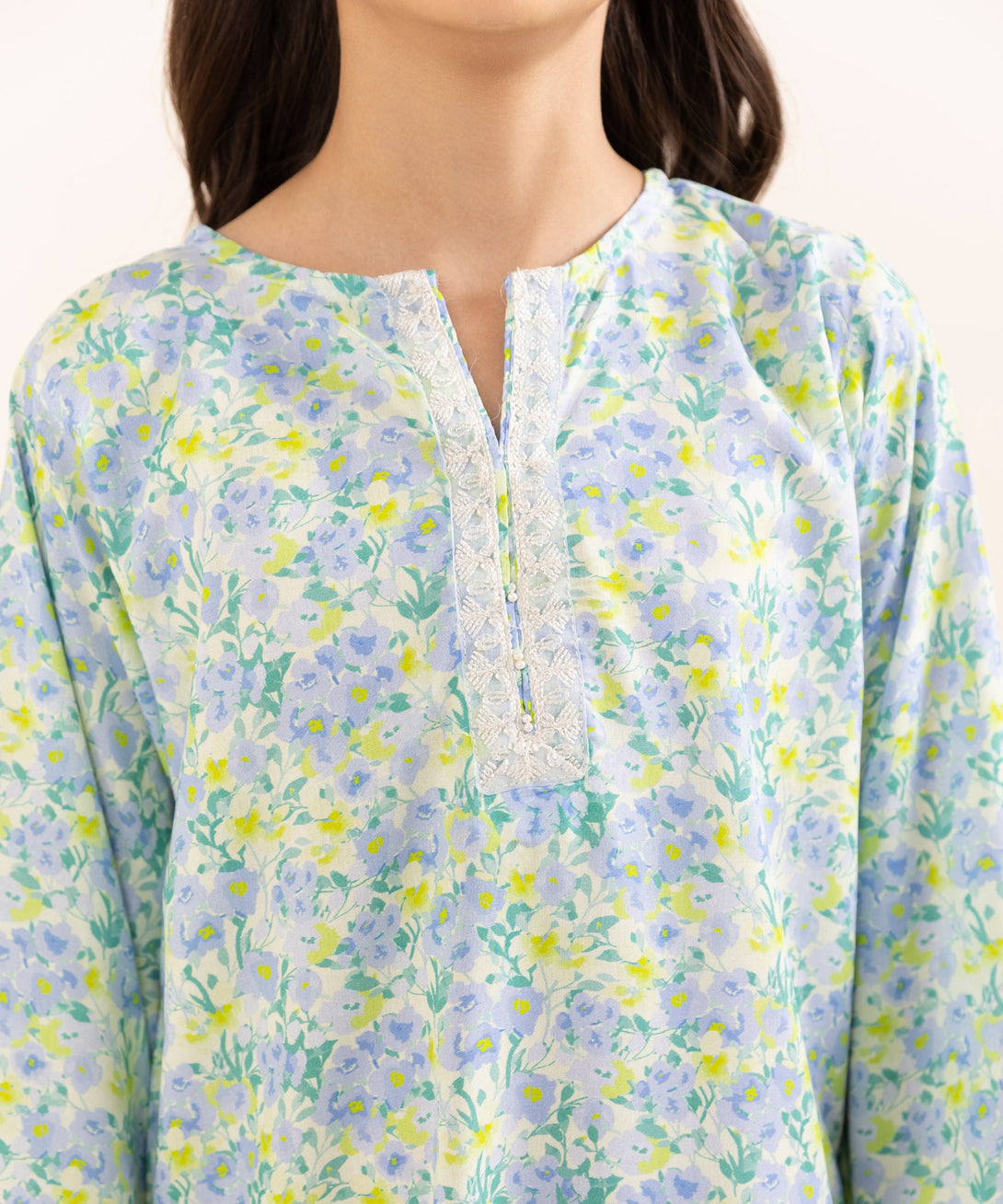 Mommy & Me Girls Two Piece Arabic Lawn Embroidered Suit