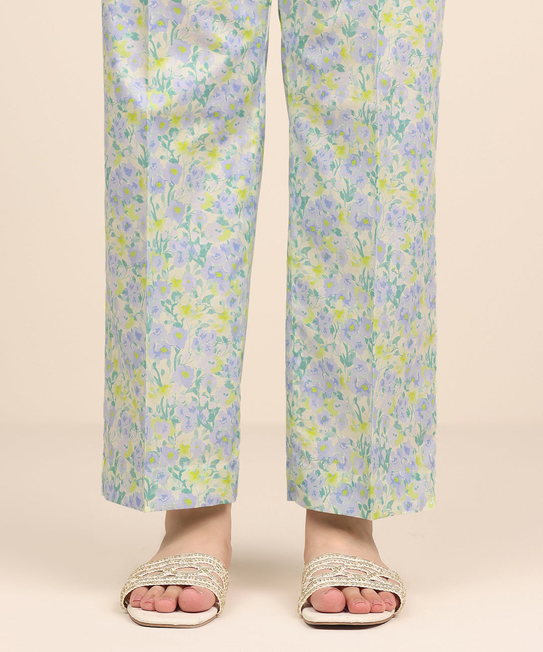 Women's RTW Cambric Multi Printed Straight Pants