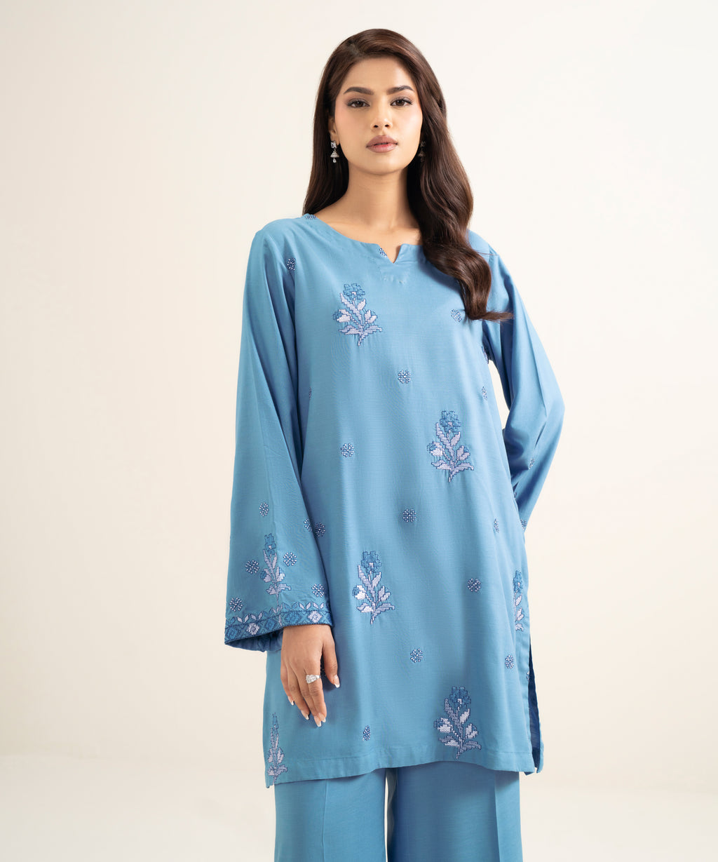 Embroidered Cotton Viscose Shirt