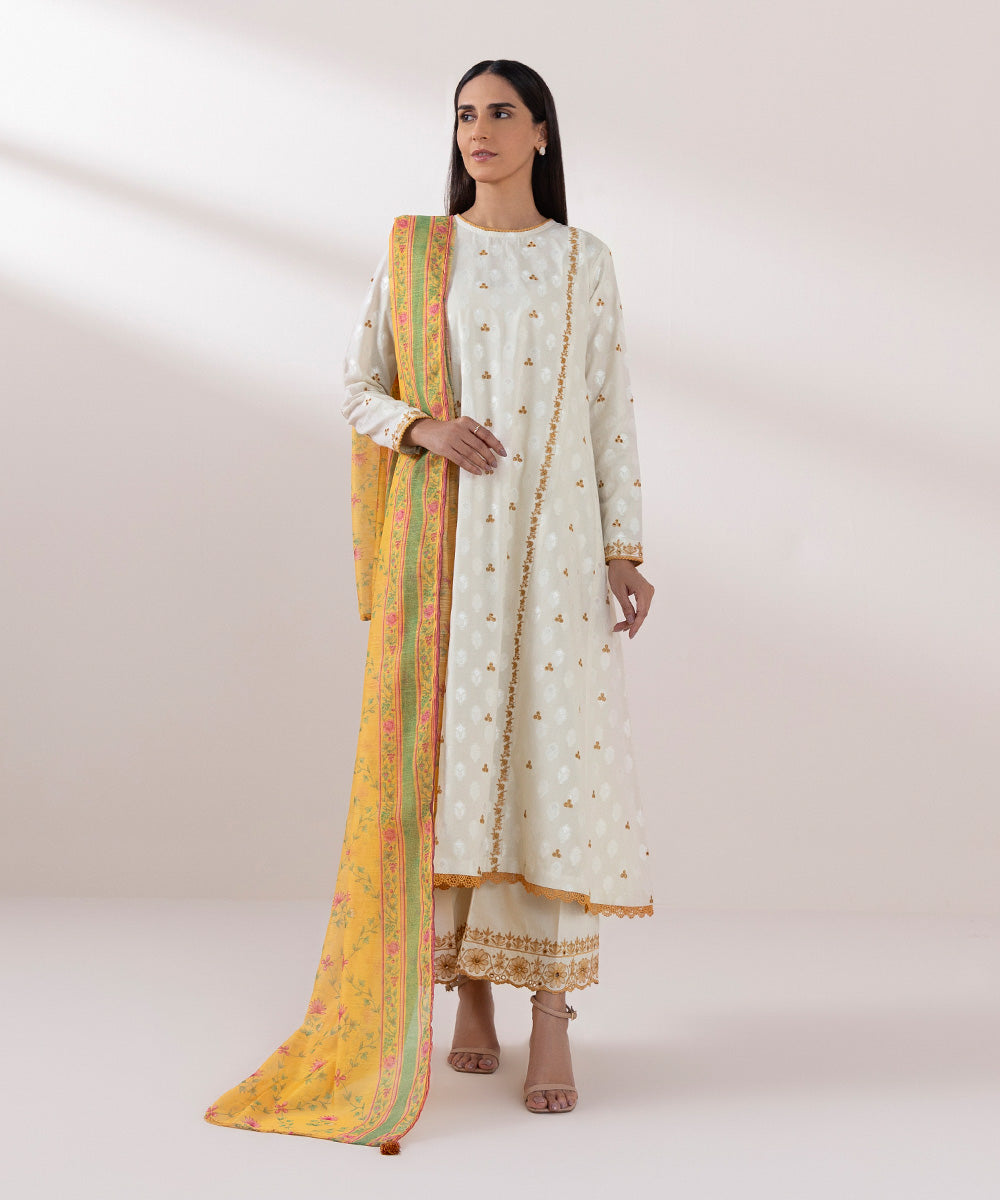 Women's Manar Mustard Printed Dupatta