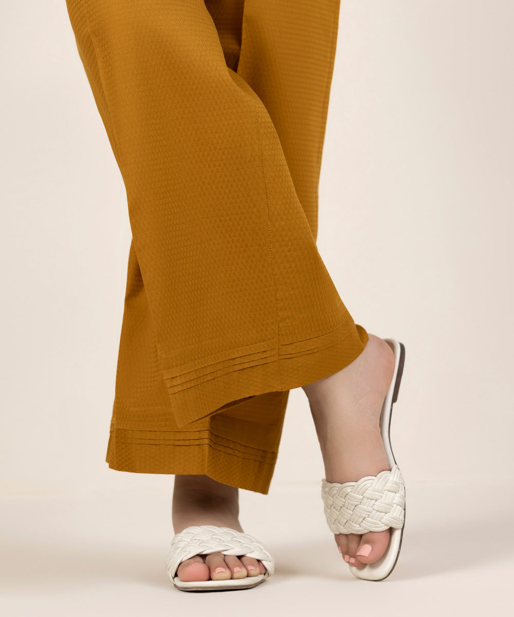 Women's Pret Dobby Orange Culottes