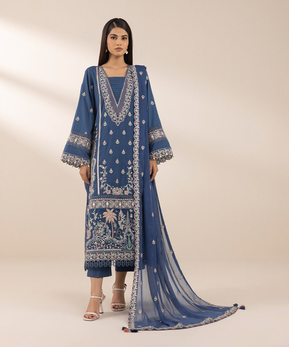 Embroidered Chiffon Dupatta