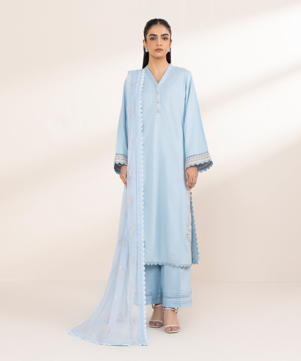 Embroidered Chiffon Dupatta