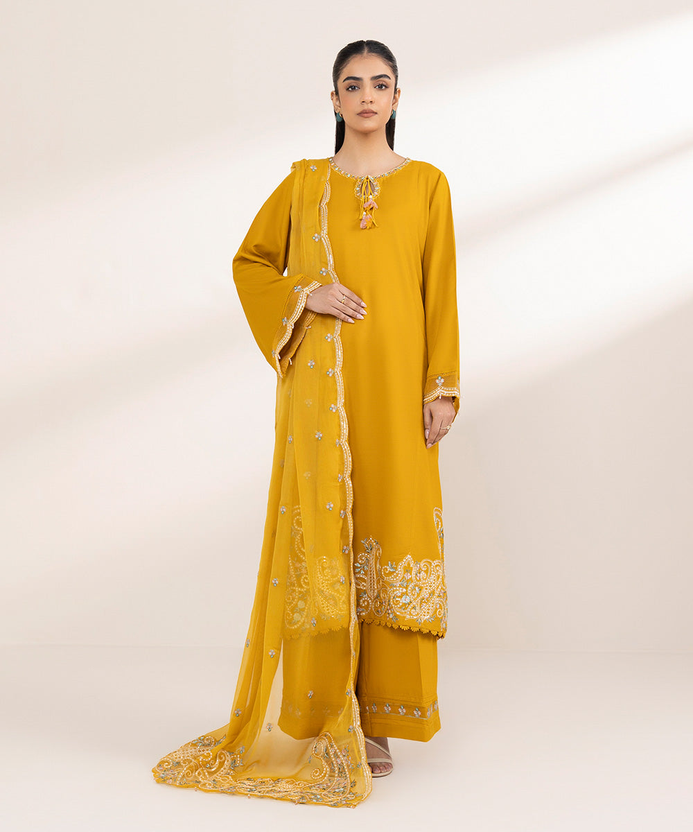 Embroidered Chiffon Dupatta