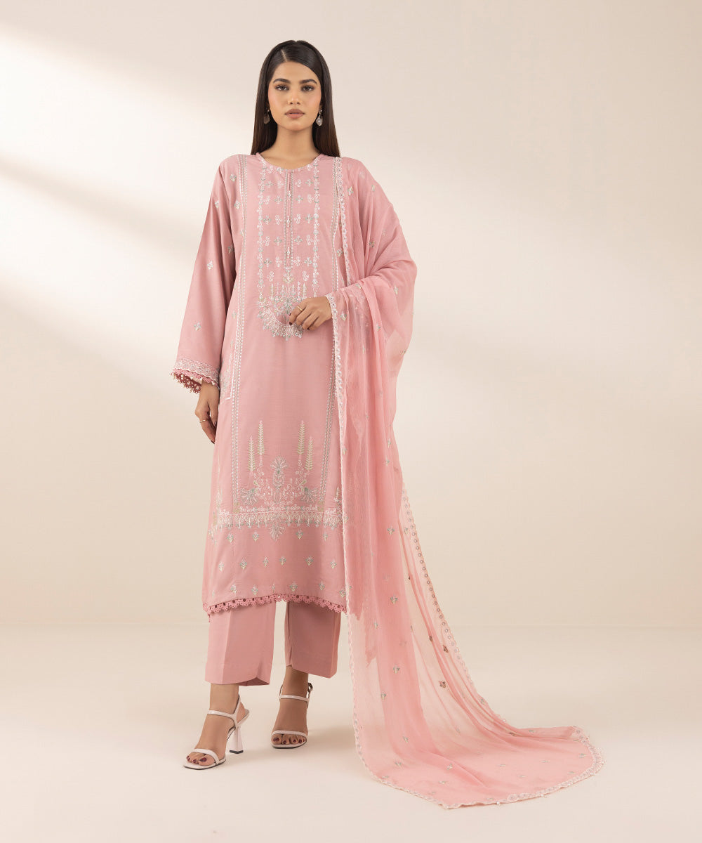 Embroidered Chiffon Dupatta