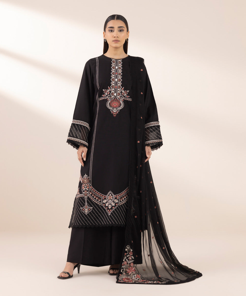 Embroidered Chiffon Dupatta