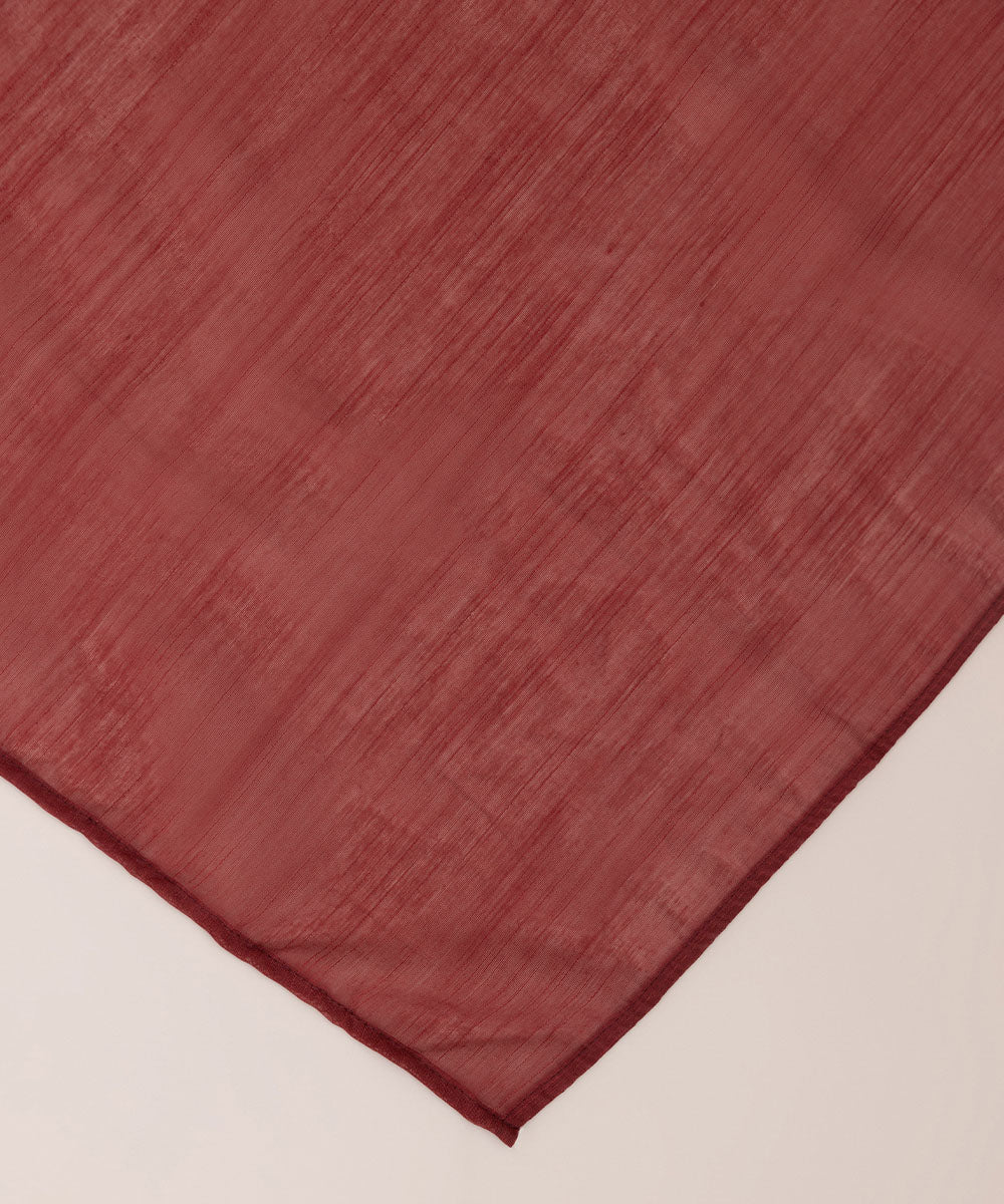 Manar Red Solid Dupatta