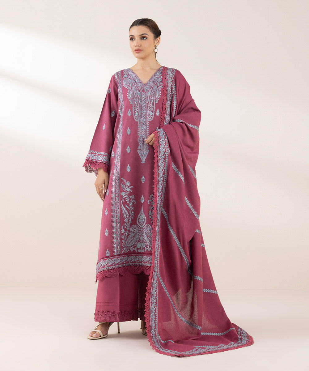 Embroidered Cotton Karandi Dupatta