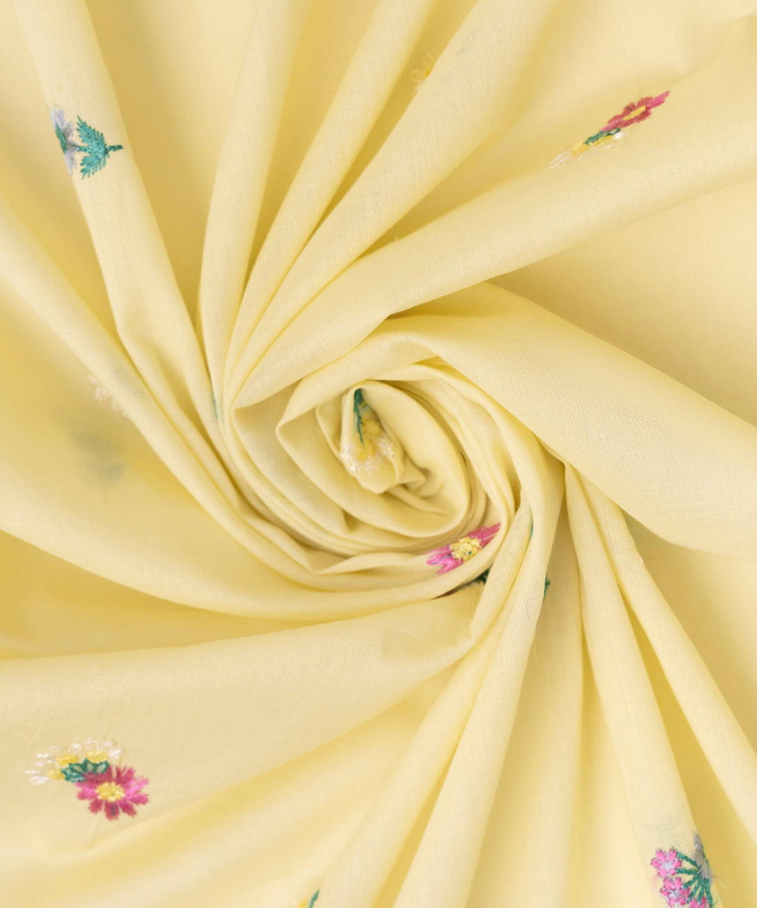 Fine Voile Yellow Embroidered Dupatta