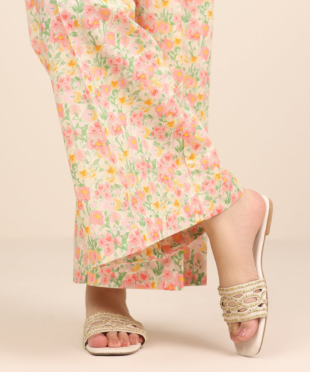 Women's RTW Cambric Multi Printed Flared Pants