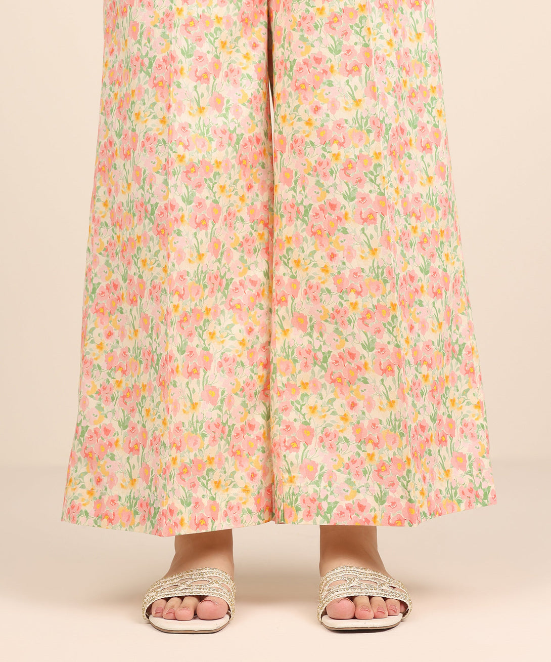 Women's RTW Cambric Multi Printed Flared Pants