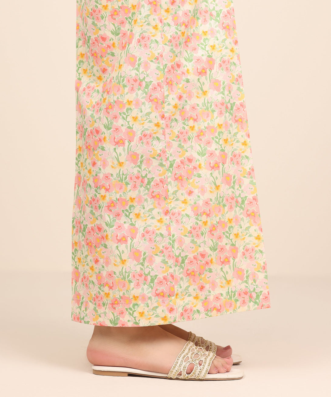 Women's RTW Cambric Multi Printed Flared Pants