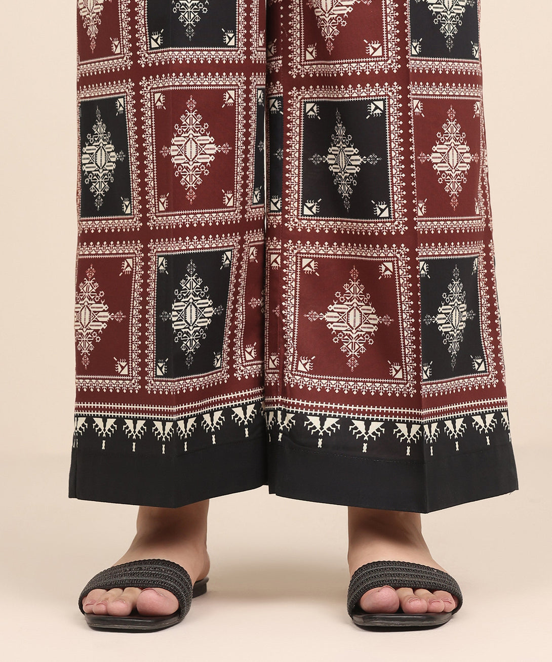 Women's RTW Cambric Red Printed Culottes