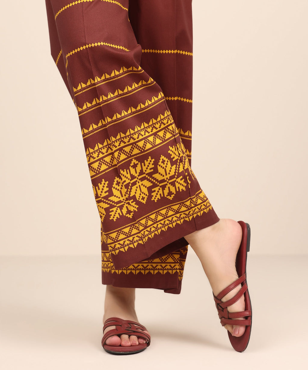 Women's RTW Cambric Red Printed Culottes