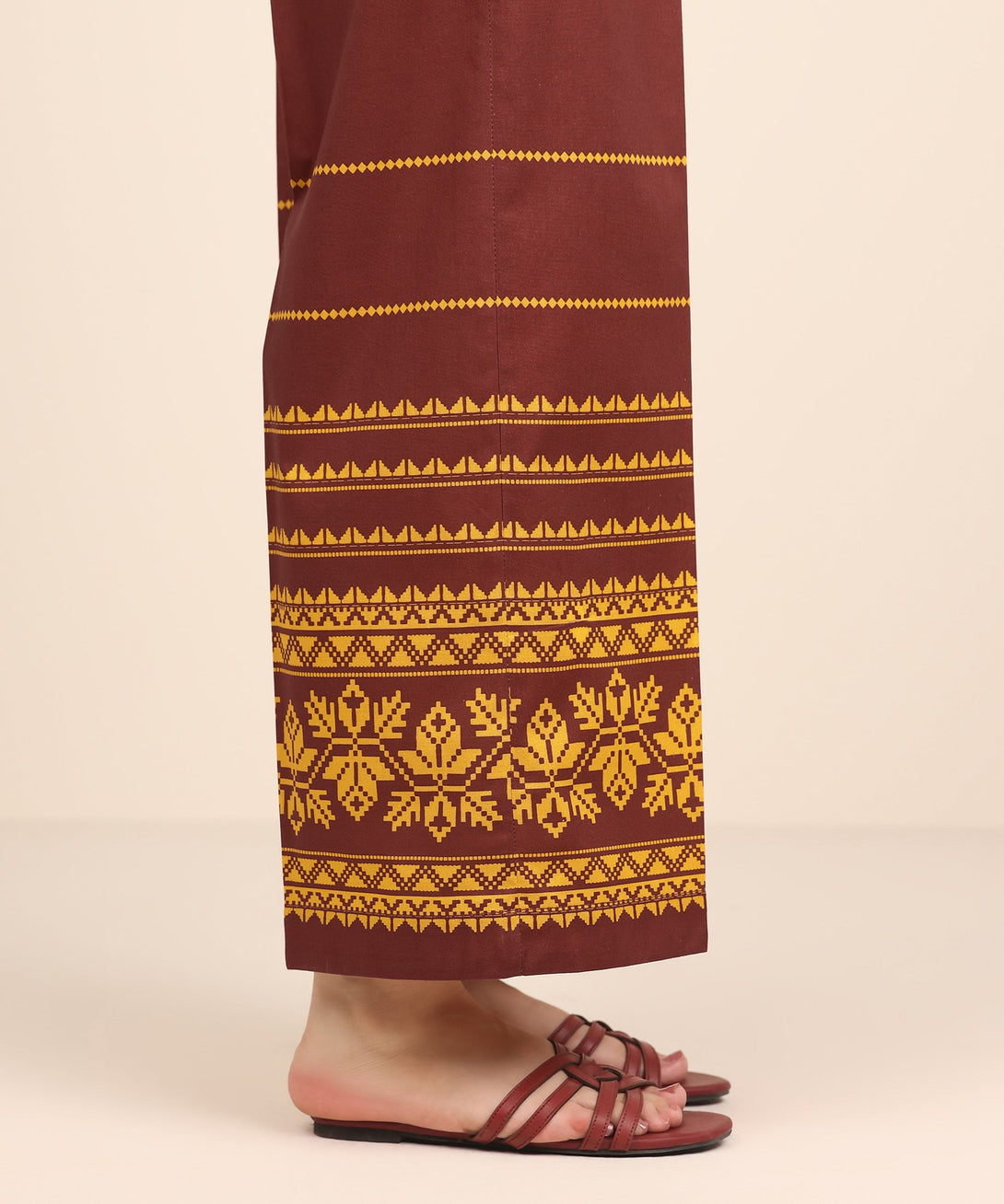 Women's RTW Cambric Red Printed Culottes