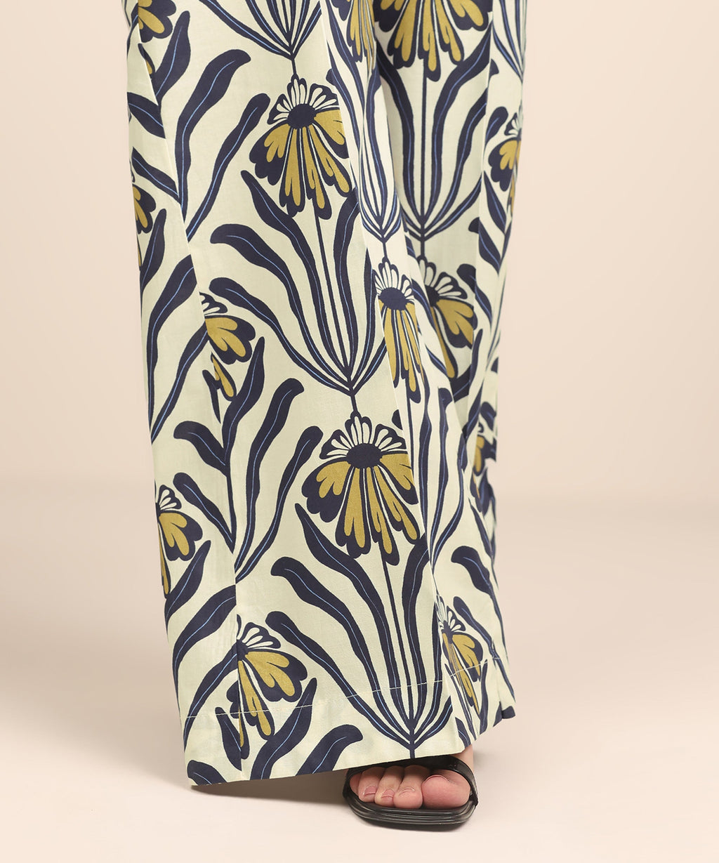 Women's RTW Cambric Multi Printed Flared Pants