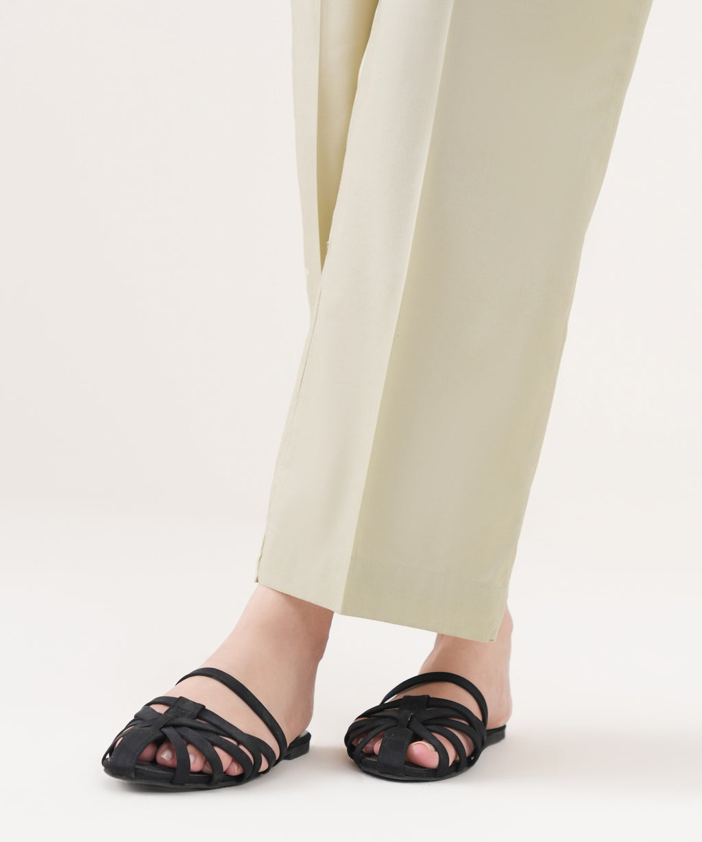 Cotton Viscose Straight Pants