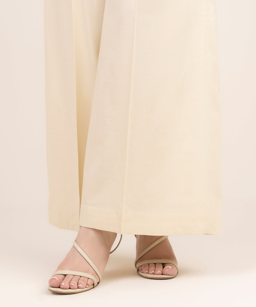 Cotton Viscose Flared Pants