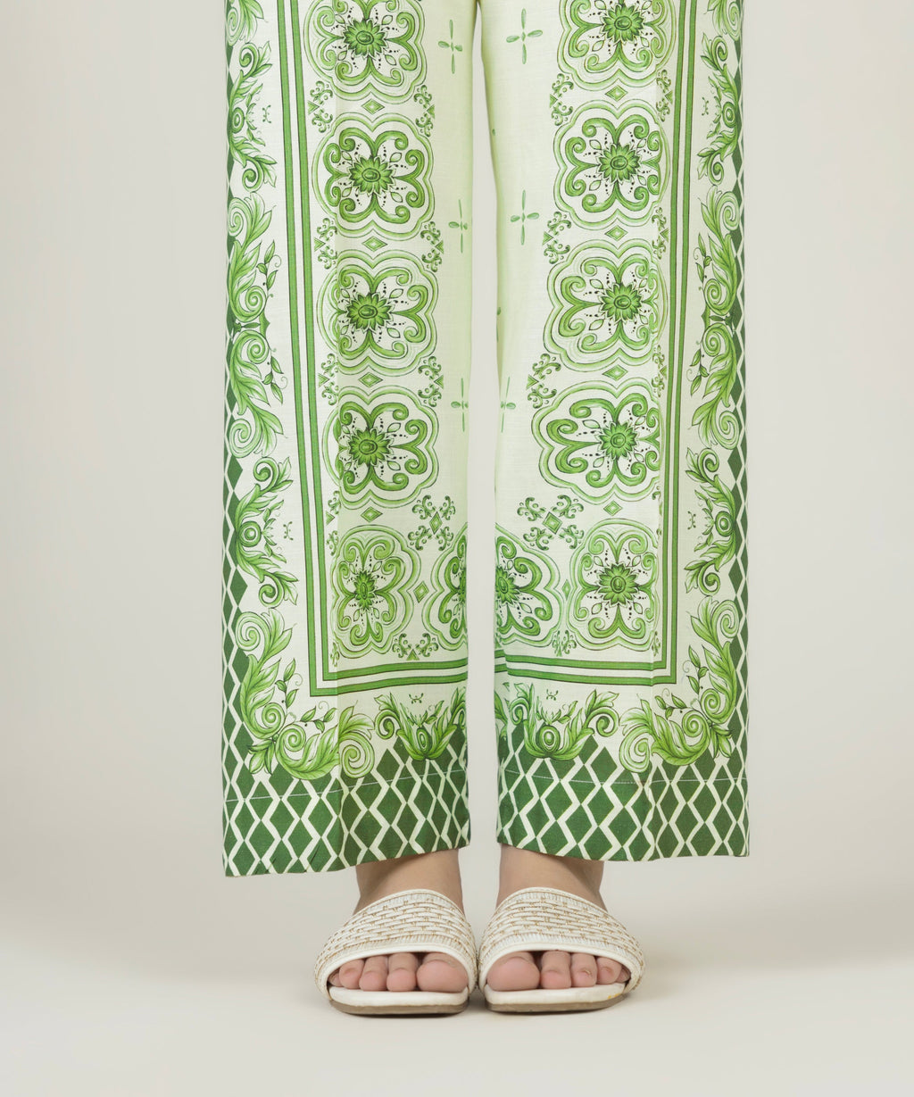 Cotton Viscose Straight Pants