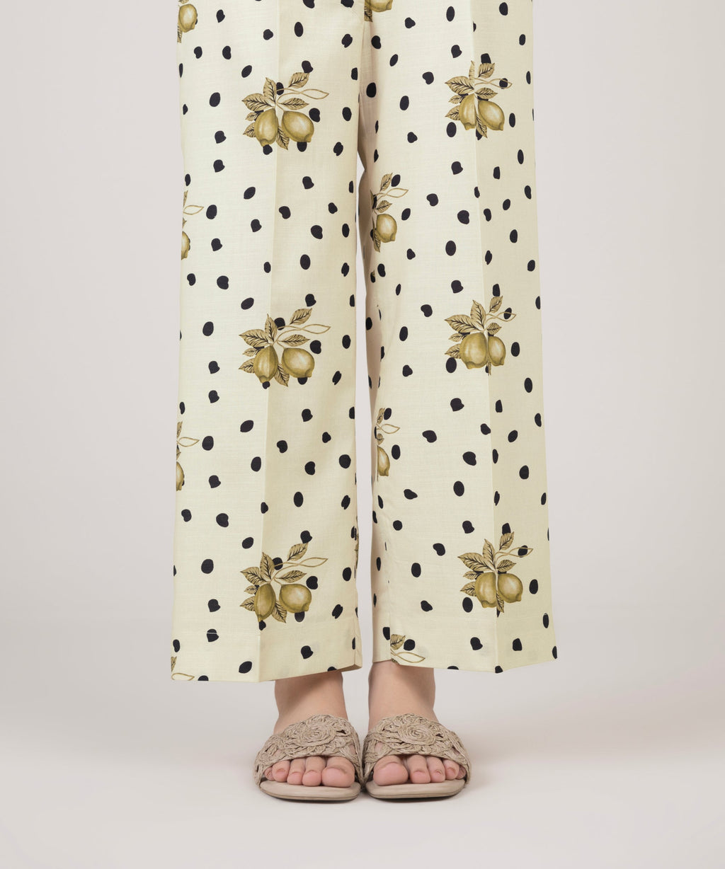 Cotton Viscose Straight Pants